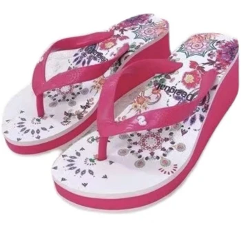 Spānija desigual modes 2022 jaunu sieviešu čības ar flip-flops grafiti drukas dizains vasaras sandales