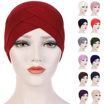 Indijas Sievietes Hijab Turban Cepure Galvas Lakatu Matu Zaudējumu Segšanai Vēža, Chemo Klp Musulmaņu Islama Beanie Sunīti Stiept Cepures, Cepure, Cepures