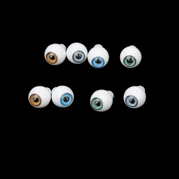 4 Pāri Apaļa Akrila Leļļu Acis, Eyeballs 8mm Multicolor Solidaritāte Movibles Ābola Plastmasas Acu Albums Lelle un Aksesuāri