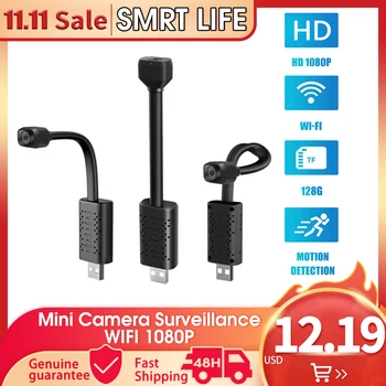 Mini Kameras Uzraudzības WIFI 1080P HD USB Spraudni Drošības Bezvadu Tālvadības Mazo Aukle Cam Ieraksti Iekštelpu Kamera Beibe Pet 