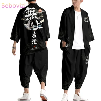 20 Stilu Apģērbam, Plus Izmērs S-3XL Zaudēt Ķīniešu Japāņu Samuraju Harajuku Kimono Jaka Sievietēm, Vīriešiem Cosplay Yukata Topi, Bikses Kopa