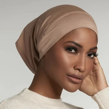 2022 Musulmaņu Stiept Turban Klp Mīksts Modāla Iekšējo Hijab Caps Islāma Underscarf Sunīti Cepuri Sieviešu Galvas Caurules Klp Turbante Mujer