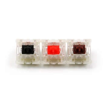 Gateron mehāniskā tastatūra, klusa slēdzi, Melna brūna Sarkana balta 5pin caurspīdīga lietā Piemērots RGB plug-in lampas cherry mx